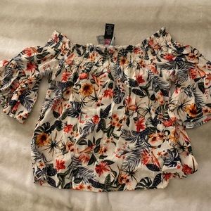 Floral Strapless Shirt